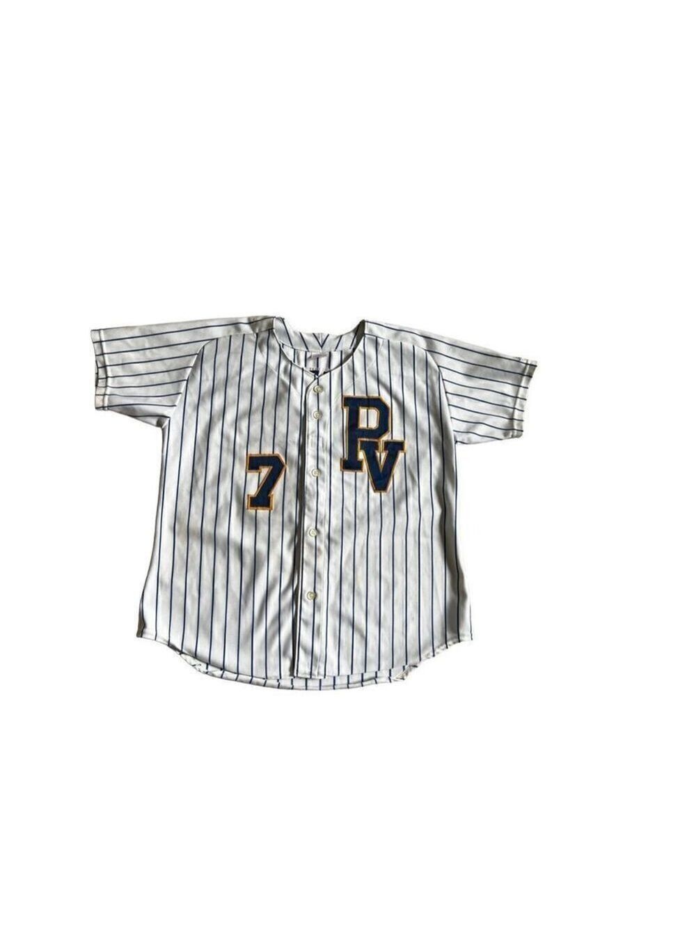 VINTAGE 80s 90 Shirt Womens Short Sleeve Baseball PV 7. Made in USA